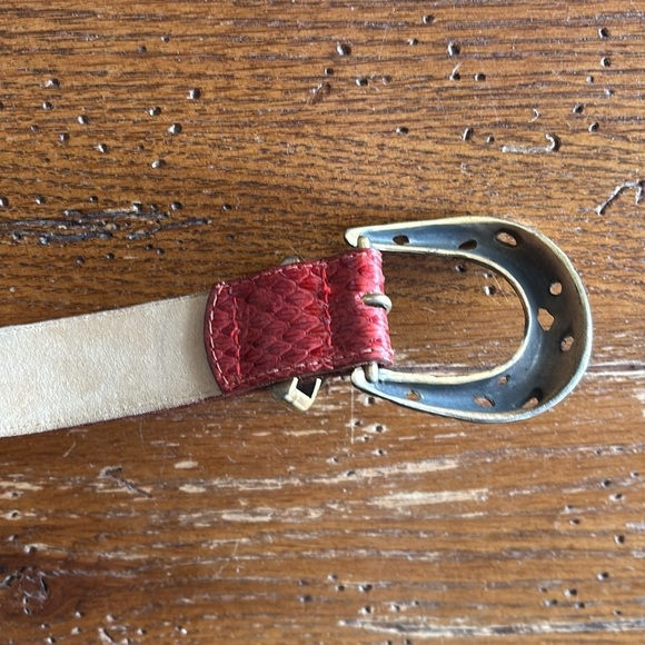Carlisle Red Genuine Snake Belt Women’s Metal Filigree Buckle Size Medium main image 6